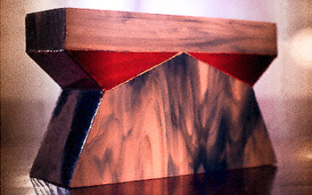 007 - Glass, copper, marble. 20 x 20 x 30 cm. Halogen light, 30 w.